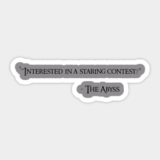 Skewed Idioms - Staring Contest Challenge Sticker